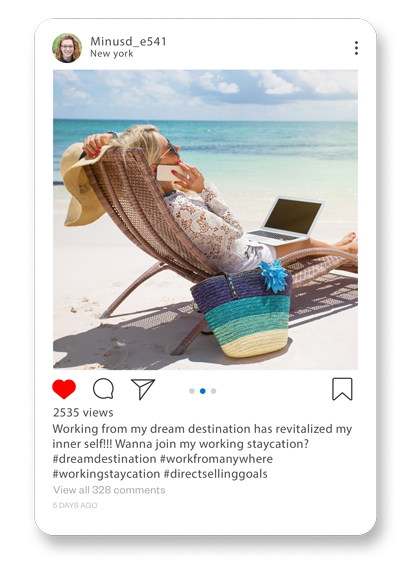 Woman working at a beach - Bogus earnings claim 4.