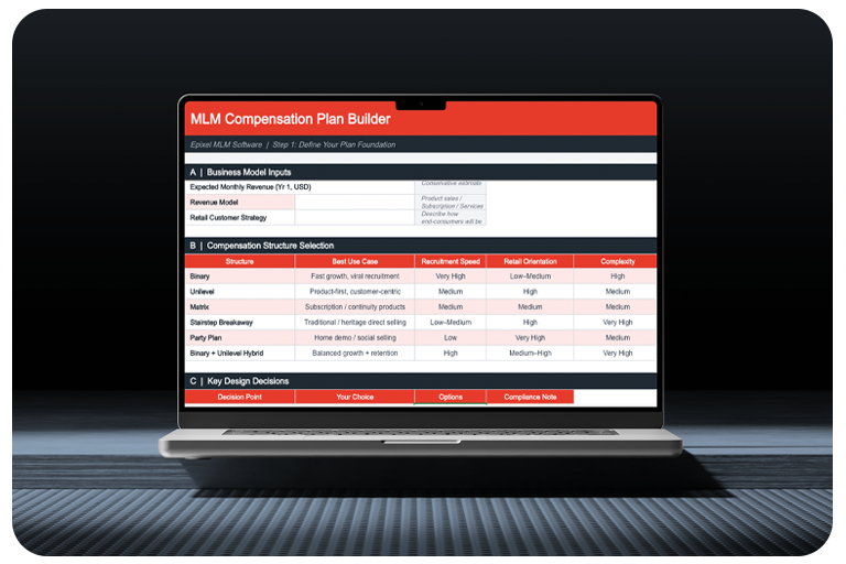 Free MLM Compensation Plan Builder Template