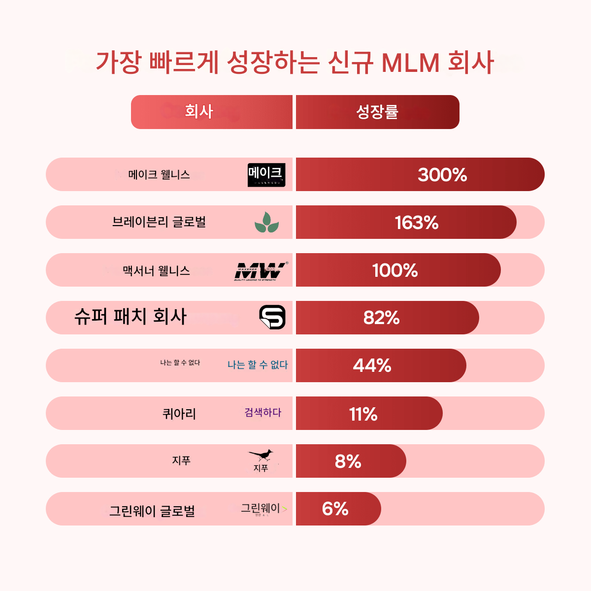 빠르게 성장 중인 신규 네트워크 비즈니스 회사