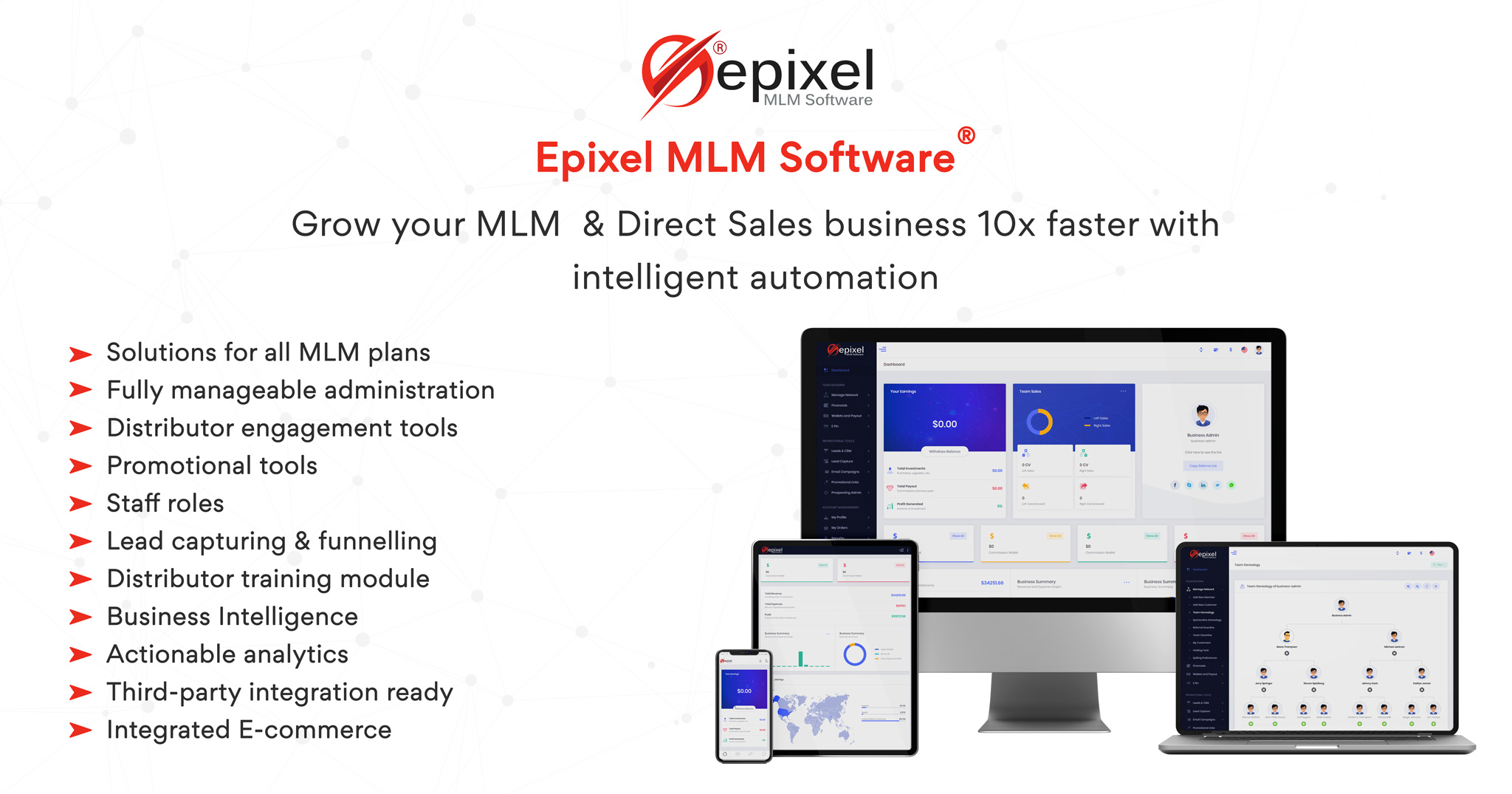 Epixel MLM Software | Best Network Marketing Growth Tools