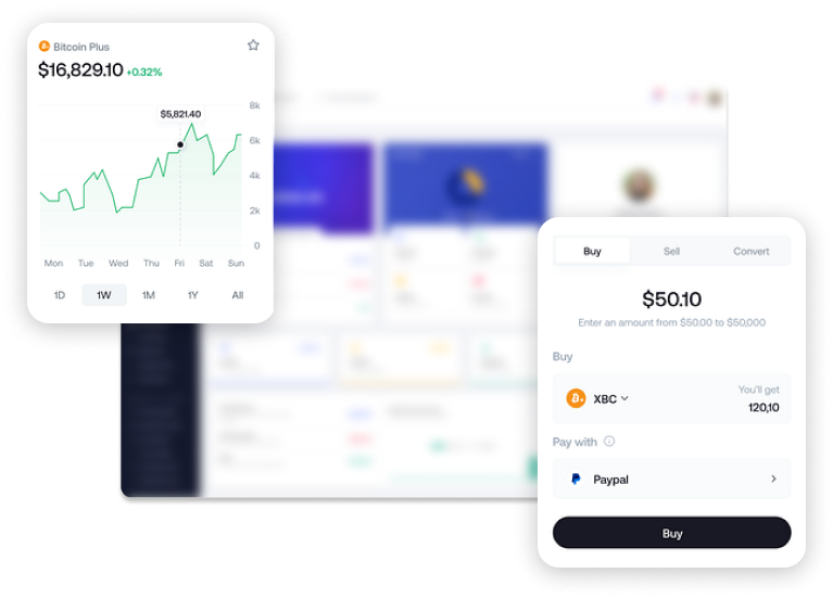 Crypto asset management dashboard