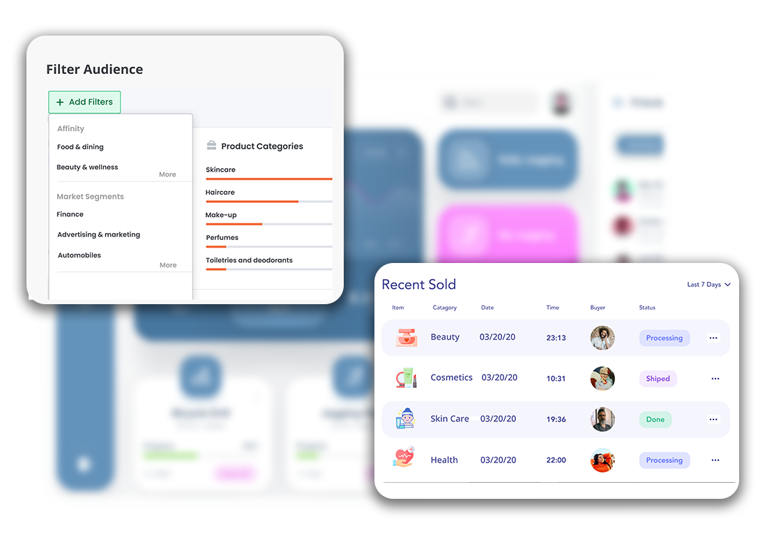Back-office features for distributors