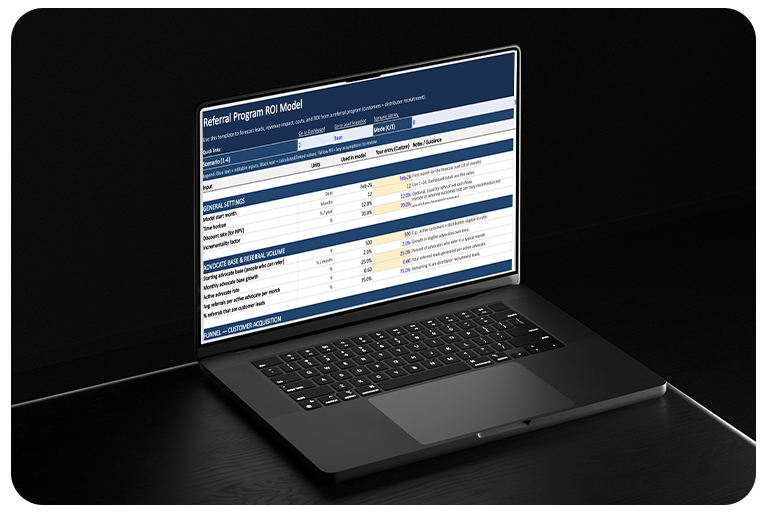 Free MLM Referral Program ROI Model