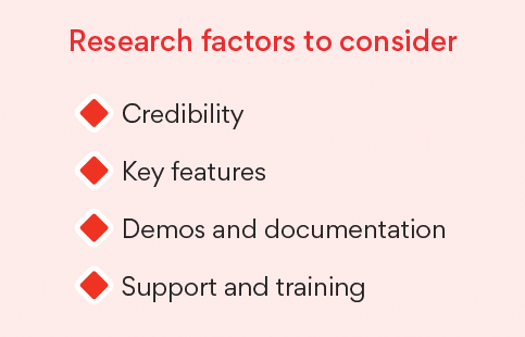 Research factors to consider