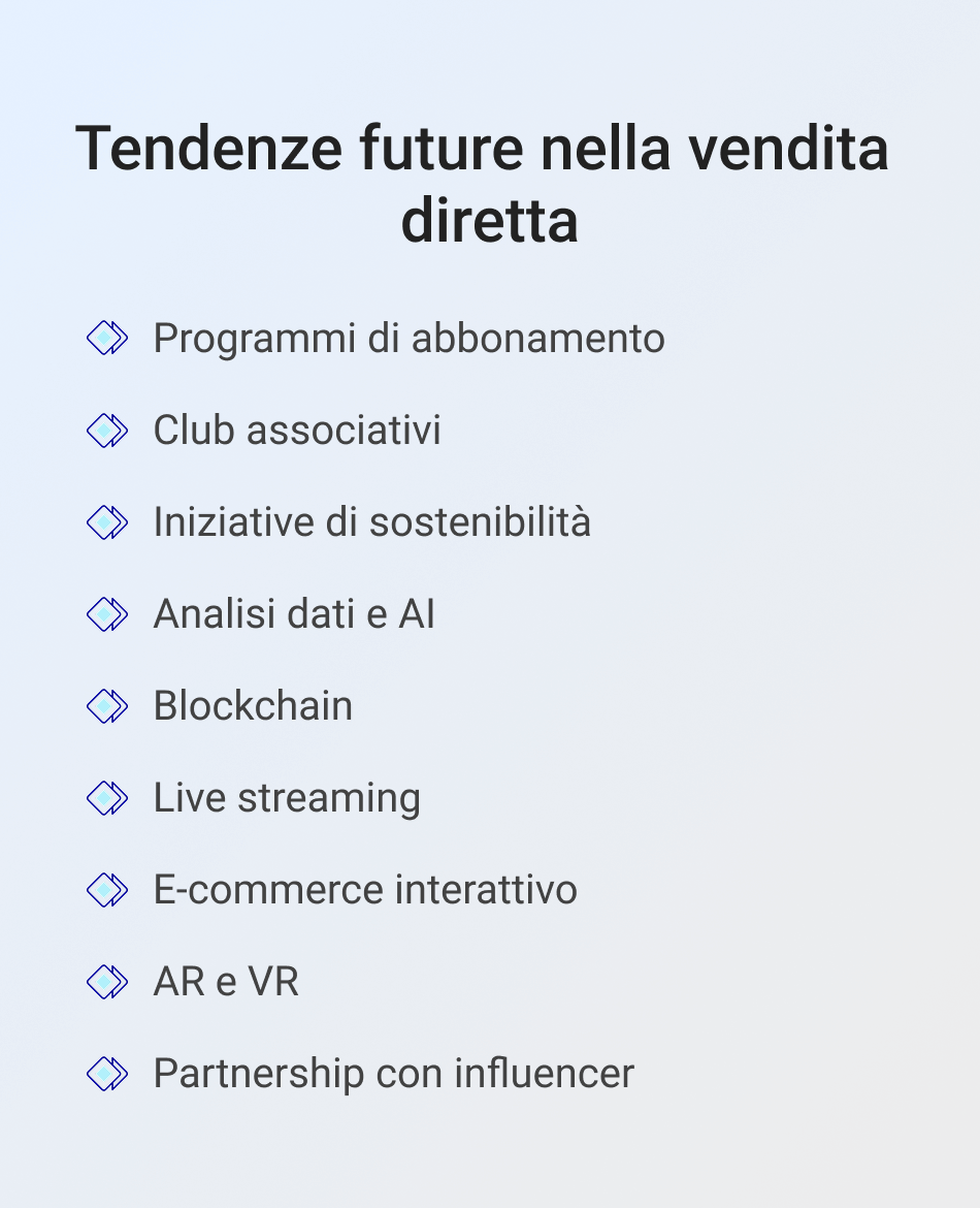 Tendenze future nella vendita diretta